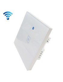 WS-UK-01 EWeLink APP & Touch Control 2A 1 Gang Tempered Glass Panel Smart Wall Switch, AC 90V-250V, UK Plug