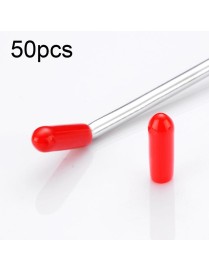 50pcs Slot Plate Hook Hat Plug Protective Sleeve, Color: 6mm Red