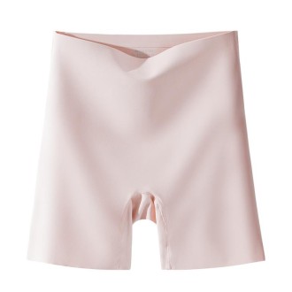 High Waist Seamless Safety Panties Ice Silk Shorts, Size: XXL (67.5-80kg)(Purple Pink Sticker)