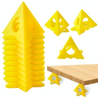 10pcs/Pack Woodworking Paint Pyramid Stands Cone Support Stand(Yellow)