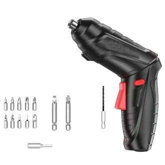 15pcs/set Home Use Mini Rechargeable Multifunction Electric Screwdriver Electric Drill Tool Set