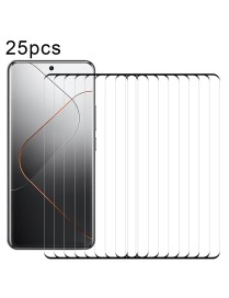 For Xiaomi 14 Pro / 14 Ultra 25pcs 9H HD 3D Curved Edge Tempered Glass Film(Black)