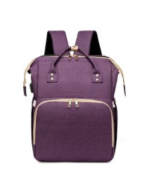 Large-Capacity Multi-Functional and Convenient Backpack Mommy Bag Can Be Folded For Sleeping (Purple)