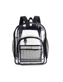 PVC Transparent Waterproof Backpack Student School Bag, Color: Small Black