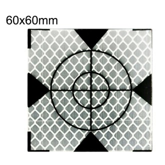 FP001 Diamond Tunnel Mapping Reflective Sticker Monitoring Measurement Point Sticker, Size: 60x60mm With Triangle