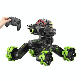 DM-518 Four-wheel Battle Blooming Tire Spray Remote Control Car, Specification:Single Control Soft Bomb(Green)