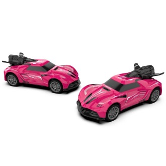 SL-354A 27 Frequency 1:24 Light Spray Remote Control Car Toy Model(Rose Red)