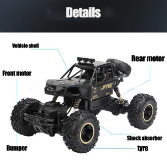 2.4GHz 4WD Double Motors Off-Road Climbing Car Remote Control Vehicle, Model:6141(Black)