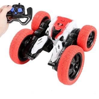 RC Remote Control Dump Truck Stunt Car Rolling And Twisting Car(Red)