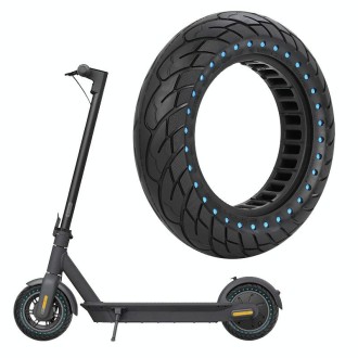 For Ninebot MAX G30 Electric Scooter 10x2.5 Inflatable Honeycomb Solid Run-flat Tire(44mm Slot Blue)