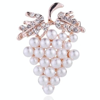 Diamond Grape Brooches Wild Pearl Pin Female Clothes Jewelry(B07342)