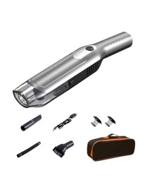 YX3560 Handheld Small Straight Handle Car Wireless Vacuum Cleaner, Style: Luxury (Silver)