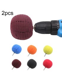2pcs Car Wheel Rim Small Area Sponge Polishing Ball(Random Color Delivery)