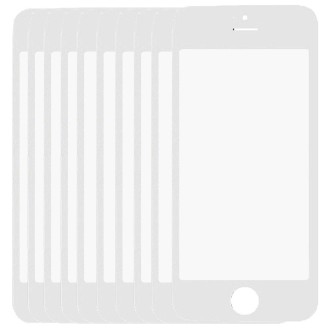 10 PCS for iPhone 5 & 5S Front Screen Outer Glass Lens(White)