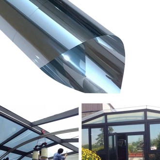 UV Reflective One Way Privacy Decoration Glass Window Film Sticker, Width: 90cm, Length: 1m(Silver)