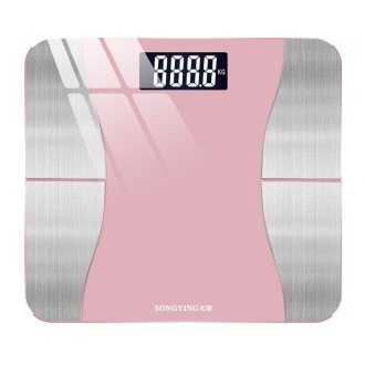 SONGYING SY06 Smart Body Fat Scale Home Body Weight Scale, Size: Charging Version(290x260mm)(Cherry Pink)