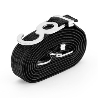 2 PCS Motorcycle Bicycle Trunk Bundle Tape Pull Goods Straps Elastic Rope Rubber Band Luggage Rope, Colour: 2m (Black)