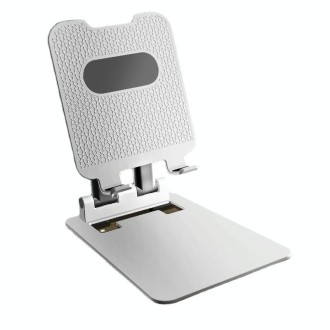 Tablet Mobile Phone Desktop Double Pole Lifting Folding Bracket, Color: White (Large)