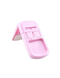 3 PCS Drawer Cabinet Door Child Safety Right Angle Lock(Pink)