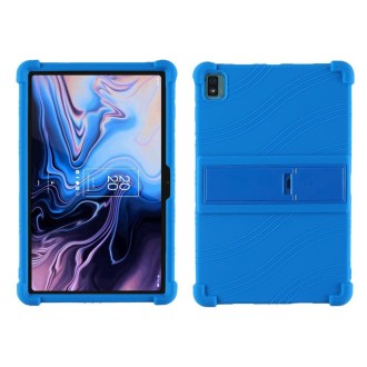 For TCL 10 Tab Max 10.36 inch Silicone Tablet Protective Case with Invisible Bracket(Blue)