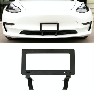 Punch-free Front License Plate Holder American License Plate Bracket(For Tesla Model 3)