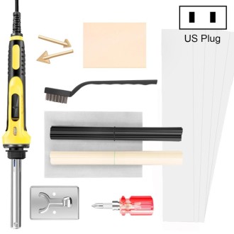 100W Electric Soldering Iron Plastic Welding Machine Car Bumper Repair Plier, US Plug (Yellow)