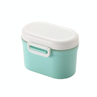 Baby Portable Milk Powder Box Food Container Storage Feeding Box Children Food PP Box, Size:Small12.5 × 9.5 × 9.5cm(Green)