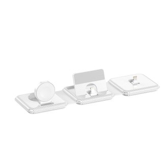 A75 Folding 3 in 1 Wireless Charger Suitable for Apple Watch Mobile Phone Headset(White)