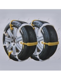 Size M Car Snow Tire Anti-skid Chains White Chains 10pcs/set For 1 Car