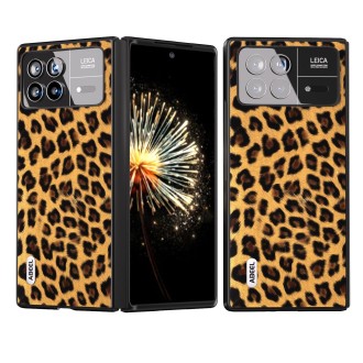 For Xiaomi Mix Fold 3 ABEEL Black Edge Leopard Phone Case(Golden Leopard)