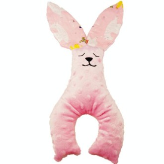 Cute Rabbit Plush Toy Baby Sleep Comfort Toy Children Gift(Sweet Pink)