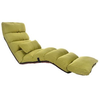 C1 Lazy Couch Tatami Foldable Single Recliner Bay Window Creative Leisure Floor Chair, Size:205x56x20cm (Green)