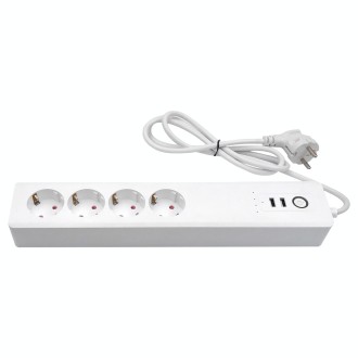 WiFi 10A SM-SO306-E 4 Holes + 2 USB Multi-purpose Smart Power Strip, EU Plug