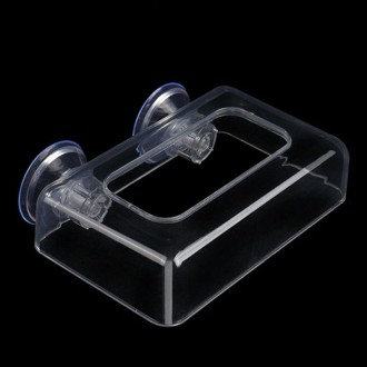 Acrylic Transparent Feeding Ring Fish Tank Feeder Floating Fixed Fish Feeder, Specification: Large Square