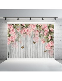 1.25x0.8m Wood Grain Flower Branch Props 3D Simulation Photography Background Cloth, Style: C-3938