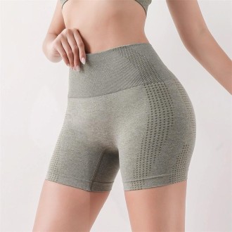 Women Fitness Sports Butt Lifting Shorts Shaping Beauty External Wear Leggings, Size: S/M(Green)