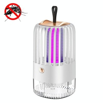 BG-005 Cage Shock Inhalation USB Mute Mosquito Repellent, Style: Dircet Charging Model(White)