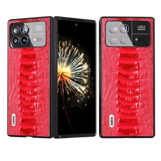 For Xiaomi Mix Fold 3 ABEEL Genuine Leather Weilai Series Phone Case(Red)