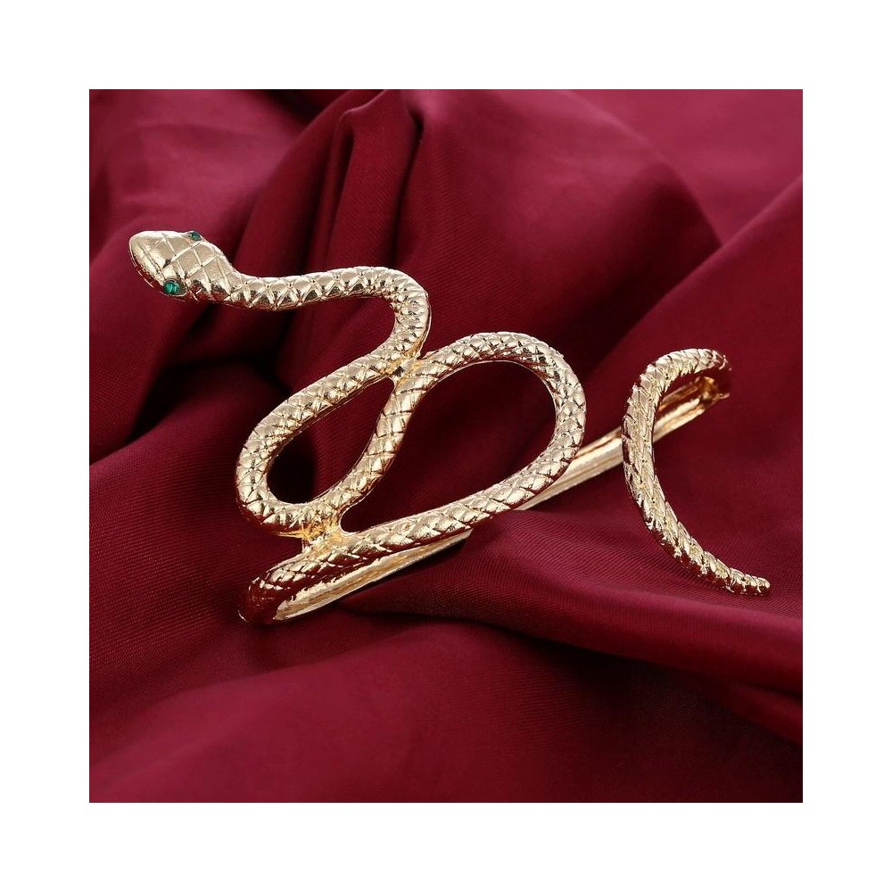 Snake-shaped Palm Bracelet Exaggerated Retro Girls Jewelry(Gold SKU1204)