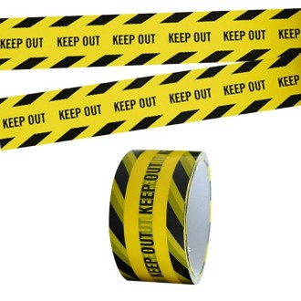 3 PCS Floor Warning Social Distance Tape Waterproof & Wear-Resistant Marking Warning Tape(Twill Keep Out)