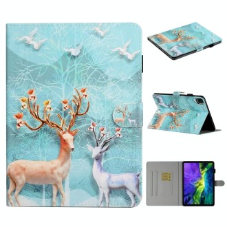 For iPad Pro 11 inch (2020) Colored Drawing Pattern Horizontal Flip PU Leather Tablet Case with Holder & Card Slot & Sleep / Wak