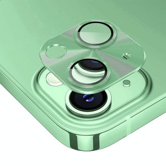 For iPhone 15 / 15 Plus ENKAY Aluminium Alloy Tempered Glass Lens Cover Film(Green)