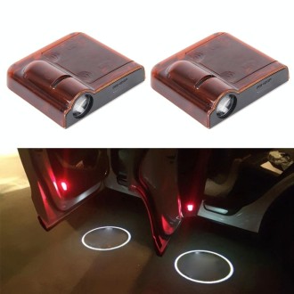 2 PCS LED Ghost Shadow Light, Car Door LED Laser Welcome Decorative Light, Display Logo for Hyundai Car Brand(Red)