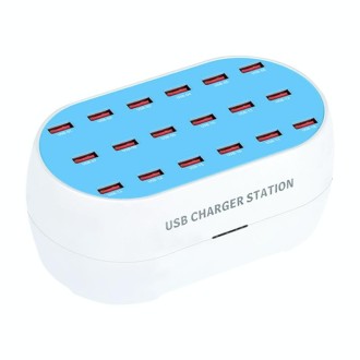 830-18 120W 18 USB Ports Multifunction Smart Charger Station AC100-240V, US Plug (White)