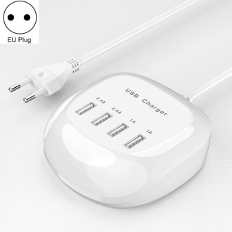 USB Multi-port Charger Mobile Phone Fast Charging Universal Fast Adapter 4 Interface EU Plug