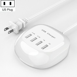 USB Multi-port Charger Mobile Phone Fast Charging Universal Fast Adapter 4 Interface US Plug