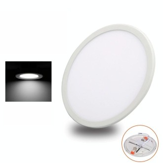 LED Round Ultra-thin Downlight Adjustable Recessed Panel Light, Power Source: 8W(White light)