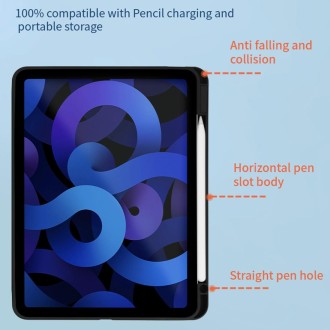 For iPad 9.7 2018/2017 / Air 2/1 Acrylic 360 Degree Rotation Holder Tablet Leather Case(Black)