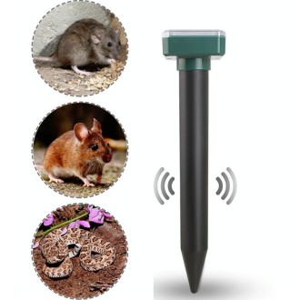 2 PCS Solar Mouse Repeller Ultrasonic LED Manor Farm Rice Field Mouse Repeller Snake Repeller(Square)