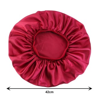 3 PCS TJM-405A Large Satin Round Hat Stretch Wide Brim Night Hat Chemotherapy Hat, Size: One Size(Peacock Blue)